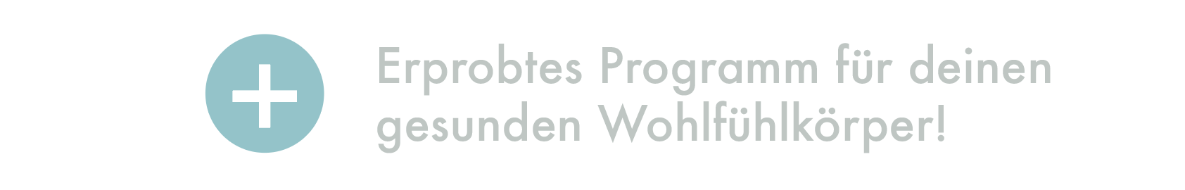 Erprobtes Programm für deinen gesunden Wohlfühlkörper!